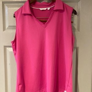 Lady Hagen Essentials magenta golf polo sleeveless XL